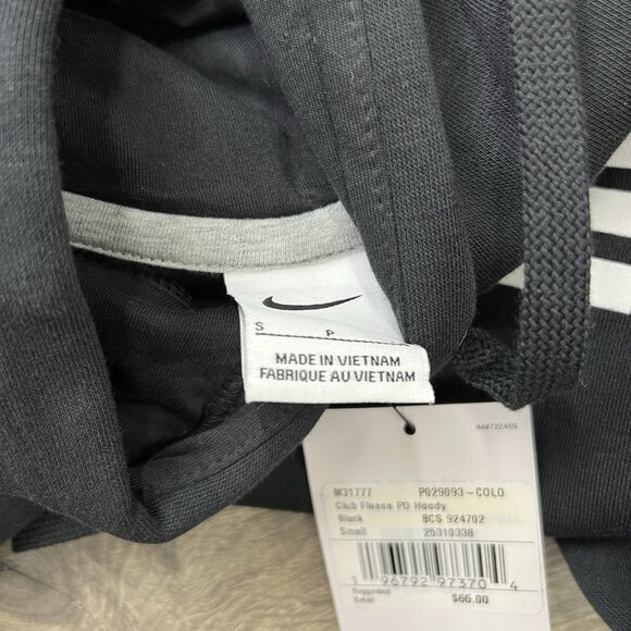 Nike Pullover Hoodie Coach Prime Sz Small Mens Black Club Fleece - Picture 10 of 11